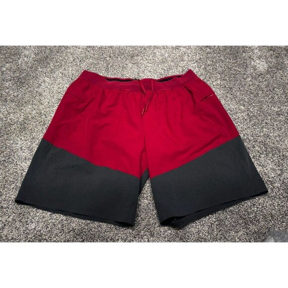 Lululemon Men Namaste At The Beach Short 8” Large Red Grey - Picture 1 of 8